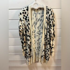 SANCTUARY Leopard Print Open Cardigan – Size L